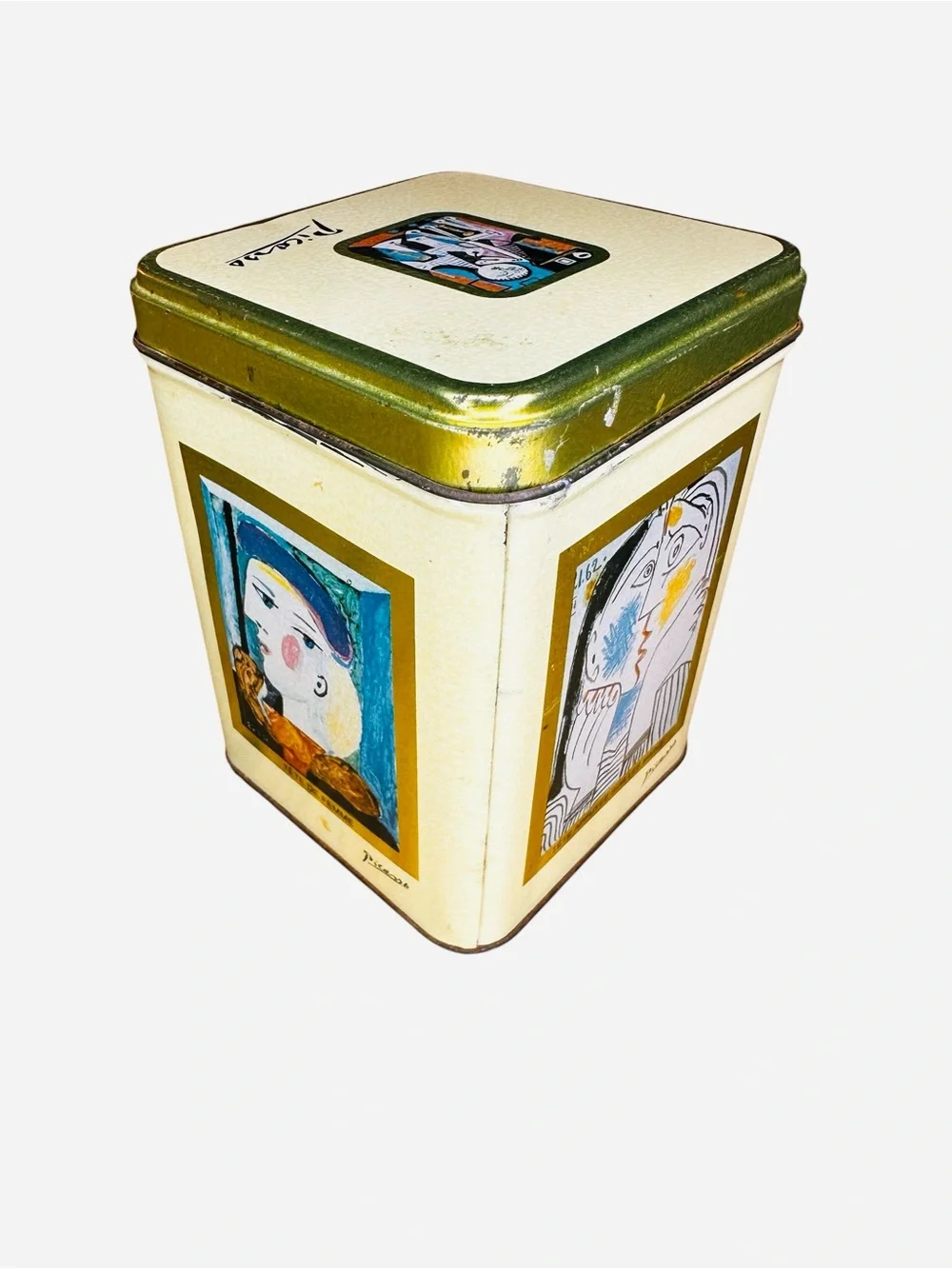 Picasso Art Museum Collection Vintage Candle Canister Tin Ben Rickert 1985